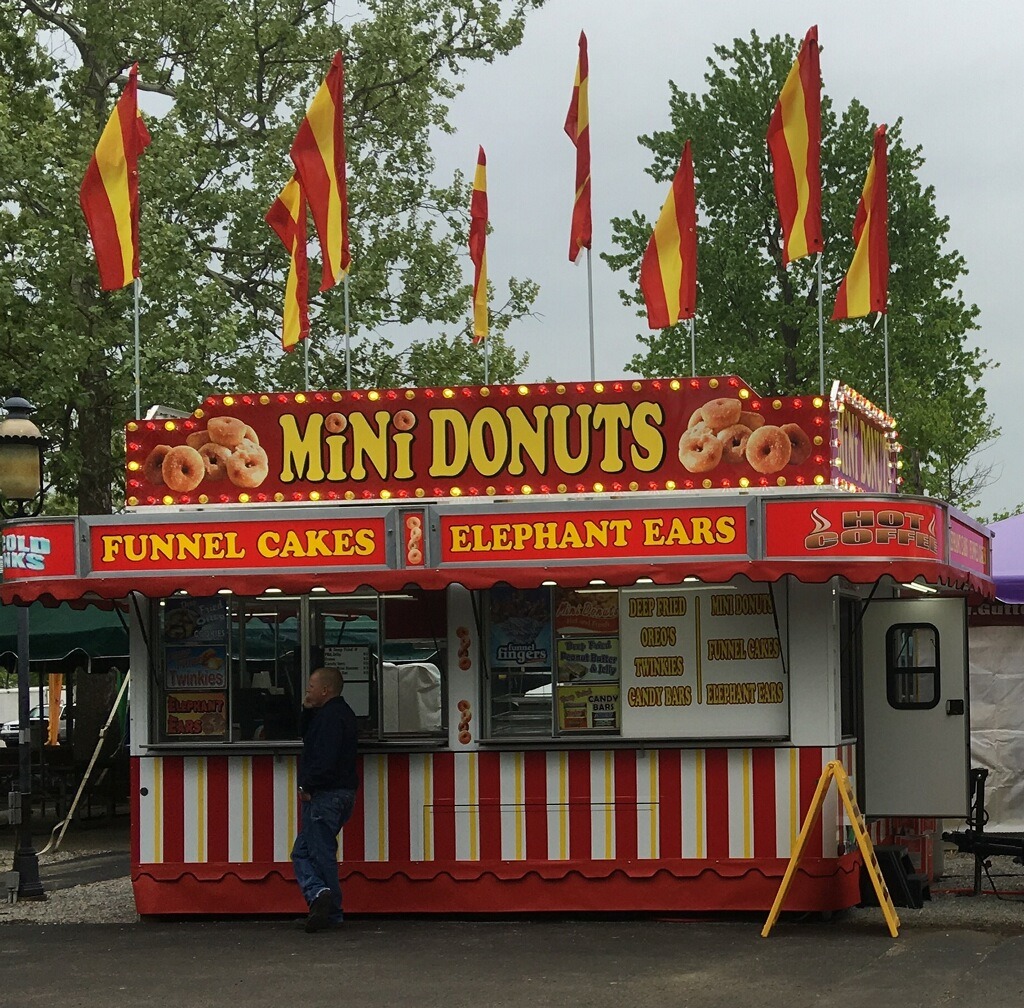 Carnival trailer serving donuts